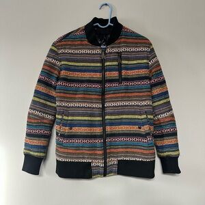 RARE Black Scale Mens Multicolor Knit Full Zip Streetwear Designer Jacket